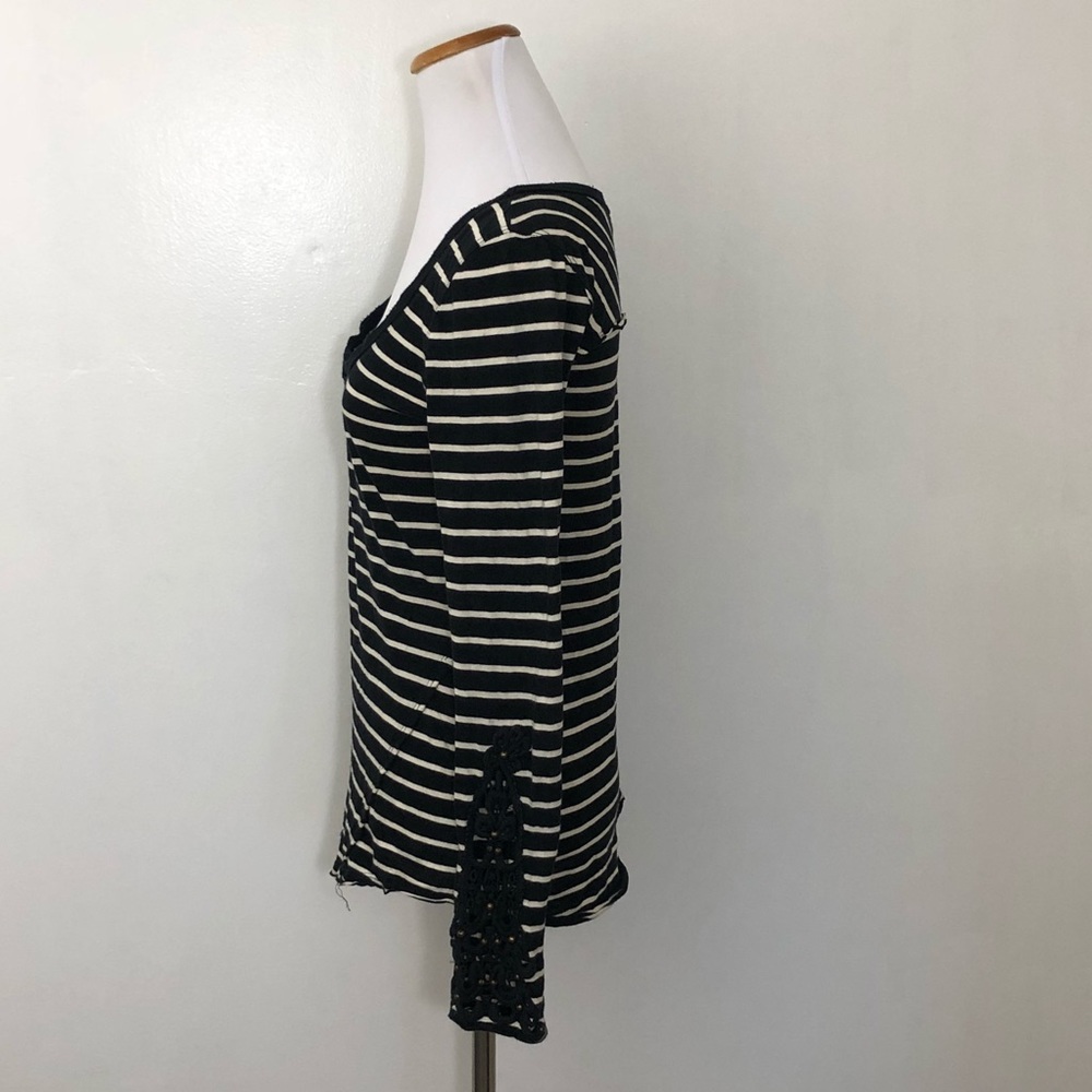 Free People Hard Candy Striped Top Fancy Cuffs - Picture 4 of 7